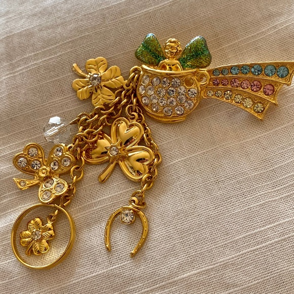 KIRKS FOLLY Pot of Gold Pin/Brooch - Picture 1 of 8